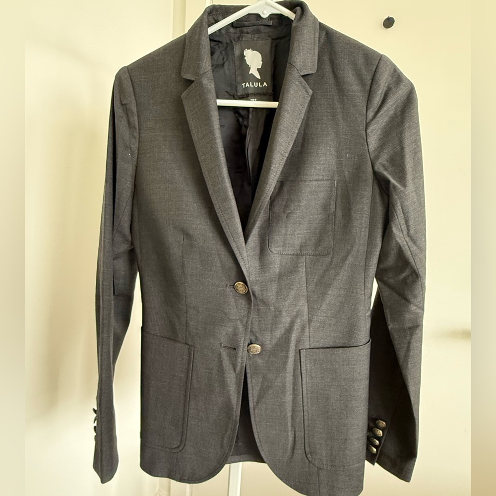 Talula Gray Sport Coat with Notched Lapels